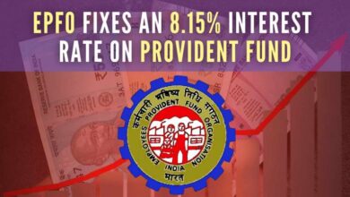 2023-24 के लिए कर्मचारी भविष्‍य  निधि संगठन ने ब्‍याज  दर को 8 दशमलव दो पांच प्रतिशत कर दिया।