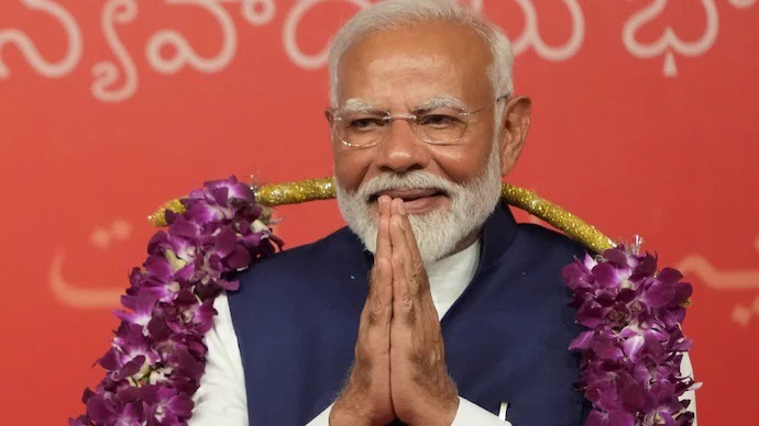 प्रधानमंत्री श्री नरेन्द्र मोदी और मंत्रिपरिषद के शपथ ग्रहण समारोह के लिए नेताओं का दौरा