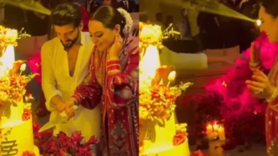 Sonakshi- Zaheer wedding cake: सोनाक्षी-जहीर ने 'तेरे मस्त मस्त दो नैन...' पर जमकर डांस किया और न्यूली वेड कप्‌ल्‌ ने केक काटकर शादी का जश्न मनाया.