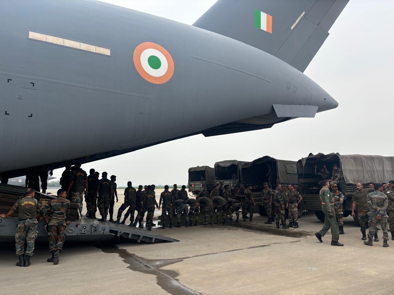 Indian Air Force द्वारा वायनाड में भूस्खलन बचाव और राहत प्रयास