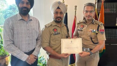 Punjab's Kiratpur Sahib police station राष्ट्रीय स्तर पर 8वें स्थान पर, राज्य में पहले स्थान पर