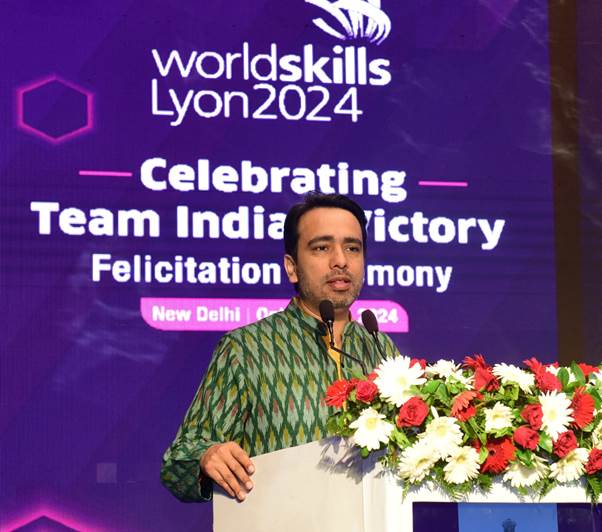 Union Minister Jayant Chaudhary ने वर्ल्ड स्किल्स 2024 के विजेताओं को सम्मानित किया