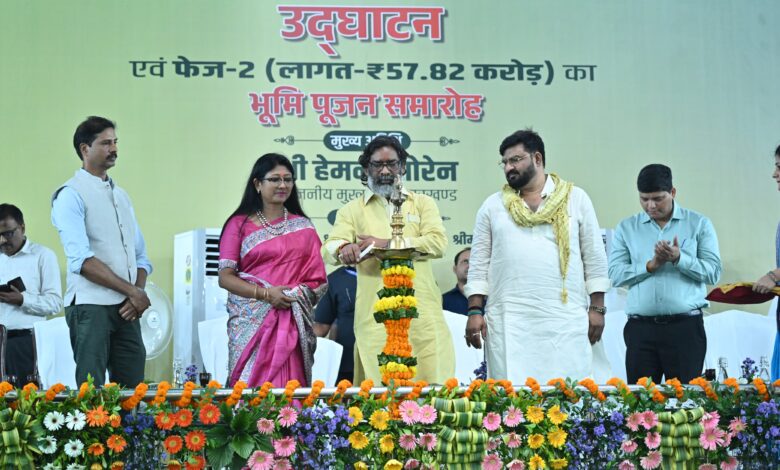 CM Hemant Soren ने  रांची के सुकुरहुटू में  ट्रांसपोर्ट नगर फेज -1 का किया उद्घाटन, फेज -2 की रखी आधारशिला 