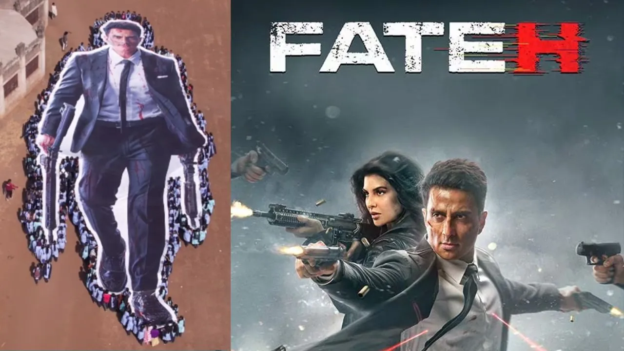 Sonu Sood के फैंस ने तोड़ा राम चरण का रिकॉर्ड! 500 विद्यार्थियों ने 390 फीट लंबा कटआउट बनाया