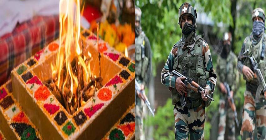 दिल्ली के मंदिरों में भारतीय सेना की सुरक्षा के लिए प्रार्थना और हवन किए जा रहे है
