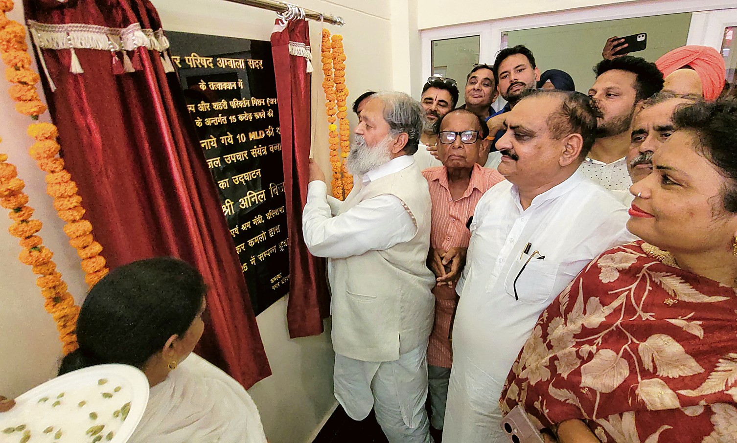 कैबिनेट मंत्री अनिल विज ने बब्याल में 15 करोड़ रुपये की लागत से बनने वाले एसटीपी का किया उद्घाटन
