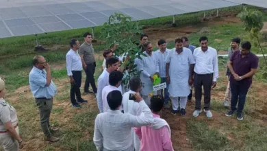 ऊर्जा राज्य मंत्री हीरालाल नागर ने बानसूर के भूपसेडा स्थित सोलर संयंत्रों का किया अवलोकन