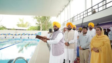 मुख्यमंत्री भगवंत सिंह मान ने संगरूर में ओलंपिक स्तर के स्विमिंग पूल का उद्घाटन किया